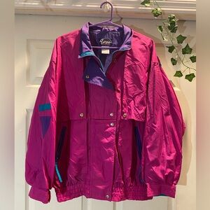 Vibrant Women's Ski Jacket in Pink and Purple
